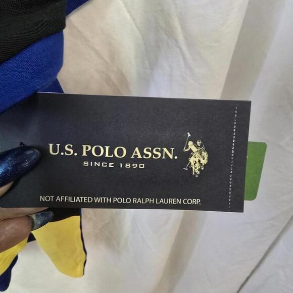 U.S. Polo‎ Assn. Men's Sport Sash Polo Size 2XL Yellow/Blue NWT - Picture 7 of 16
